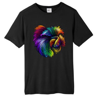 Colorful Tropical Beta Fish Tall Fusion ChromaSoft Performance T-Shirt