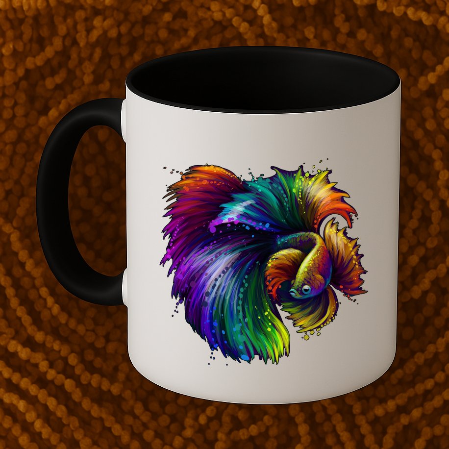 Colorful Tropical Beta Fish Mug