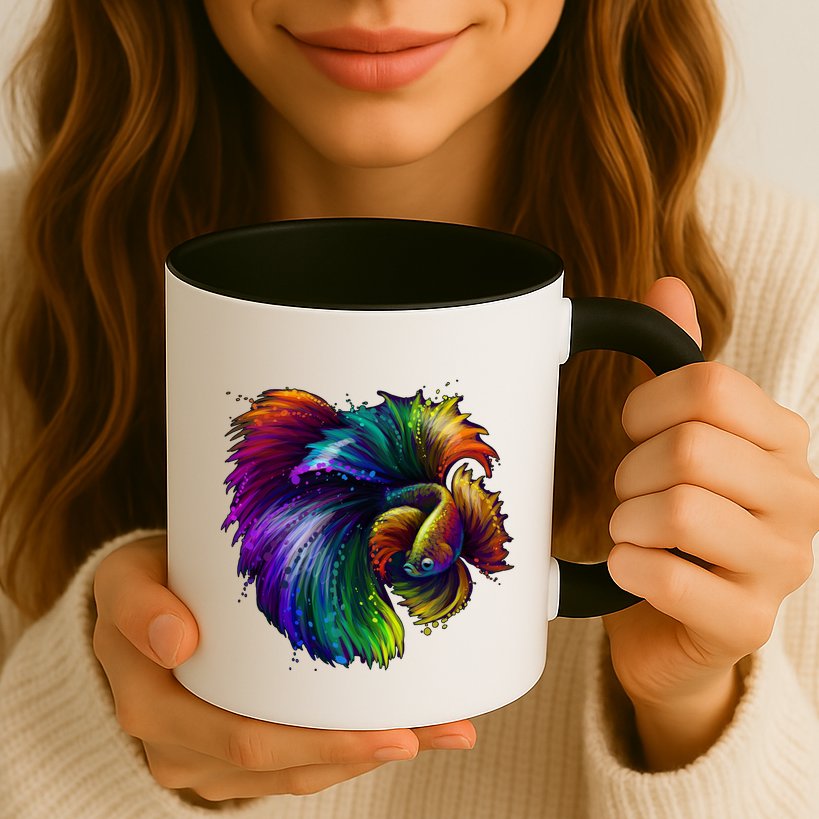 Colorful Tropical Beta Fish Mug