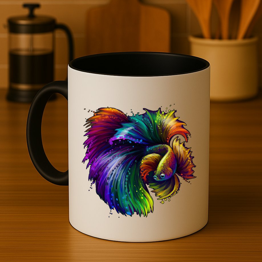 Colorful Tropical Beta Fish Mug
