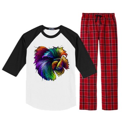 Colorful Tropical Beta Fish Raglan Sleeve Pajama Set