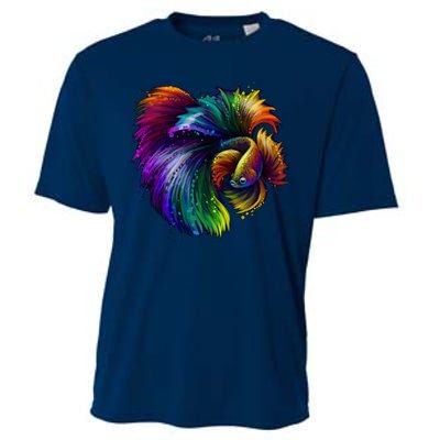 Colorful Tropical Beta Fish Cooling Performance Crew T-Shirt