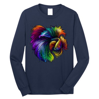 Colorful Tropical Beta Fish Long Sleeve Shirt