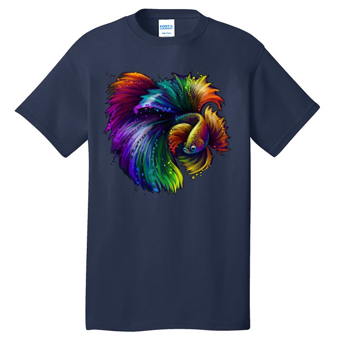 Colorful Tropical Beta Fish Tall T-Shirt