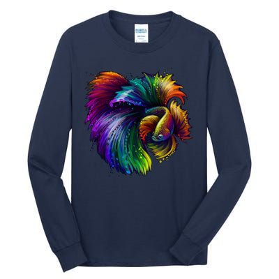 Colorful Tropical Beta Fish Tall Long Sleeve T-Shirt