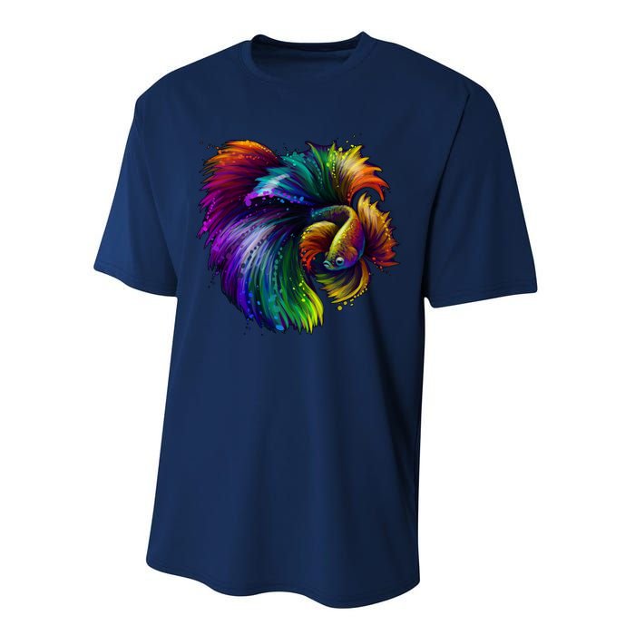 Colorful Tropical Beta Fish Performance Sprint T-Shirt