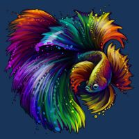 Colorful Tropical Beta Fish Poster
