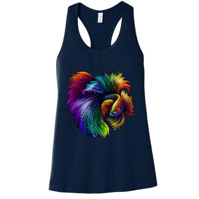 Colorful Tropical Beta Fish Womens Tank Top