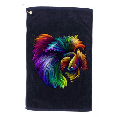 Colorful Tropical Beta Fish Golf Towel