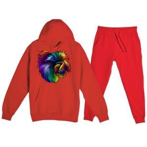 Colorful Tropical Beta Fish Premium Hooded Sweatsuit Set