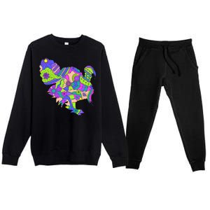 Colorful Turkey Abstract Premium Crewneck Sweatsuit Set