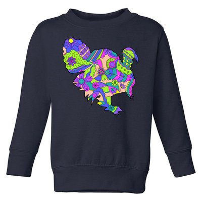 Colorful Turkey Abstract Toddler Sweatshirt