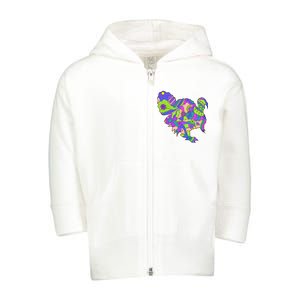 Colorful Turkey Abstract Toddler Zip Fleece Hoodie