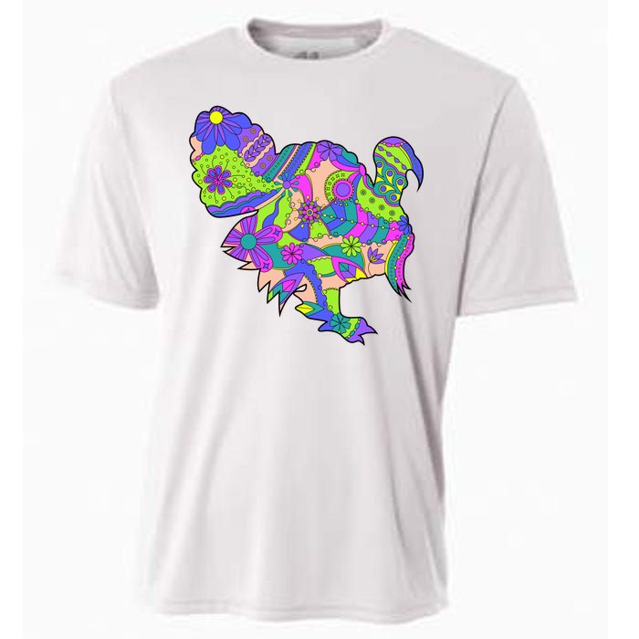 Colorful Turkey Abstract Cooling Performance Crew T-Shirt