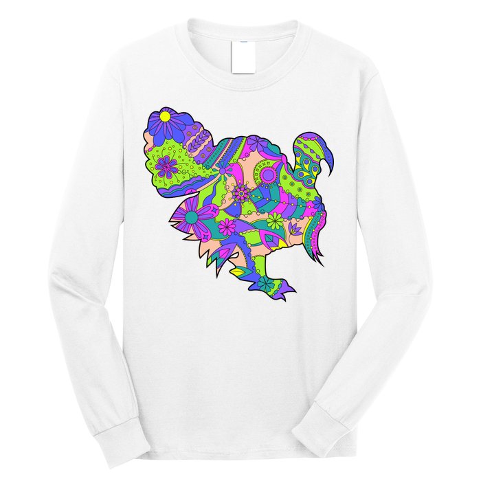 Colorful Turkey Abstract Long Sleeve Shirt