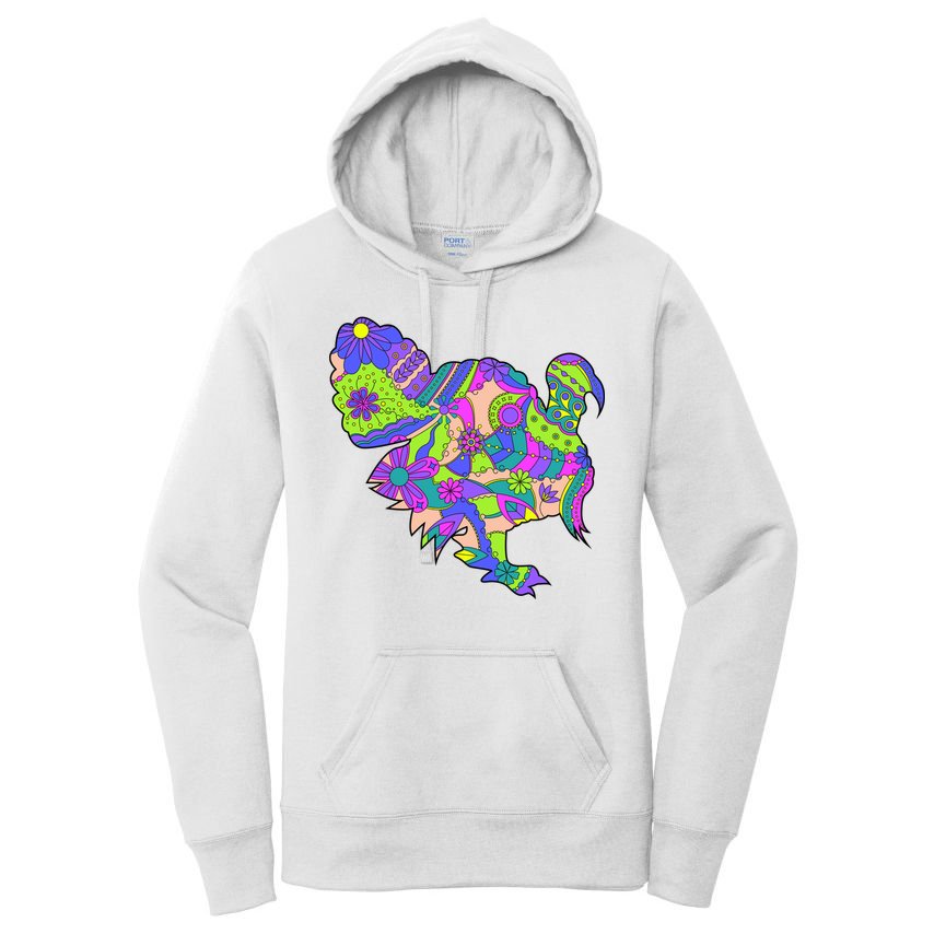 Colorful Turkey Abstract Women's Pullover Hoodie