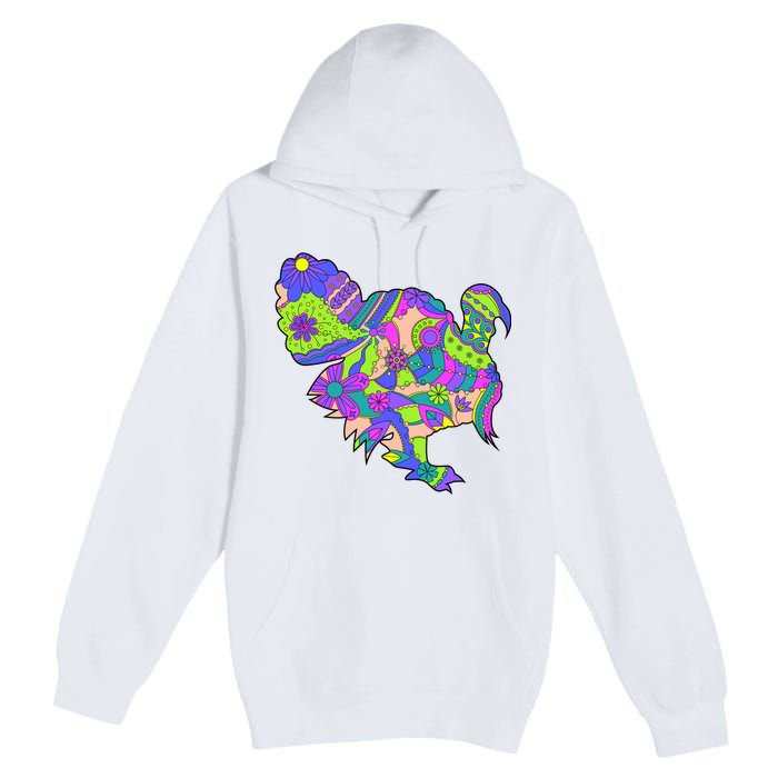 Colorful Turkey Abstract Premium Pullover Hoodie