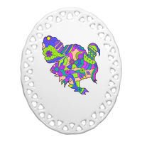 Colorful Turkey Abstract Ceramic Oval Ornament