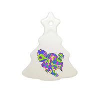 Colorful Turkey Abstract Ceramic Tree Ornament