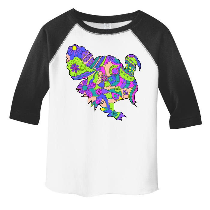 Colorful Turkey Abstract Toddler Fine Jersey T-Shirt