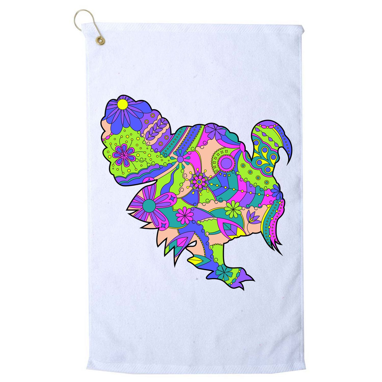 Colorful Turkey Abstract Golf Towel