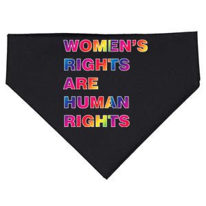 Colorful Women's Rights Are Human Rights USA-Made Doggie Bandana