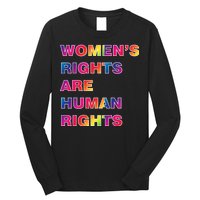 Colorful Women's Rights Are Human Rights Long Sleeve Shirt