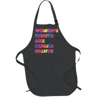 Colorful Women's Rights Are Human Rights Full-Length Apron With Pockets