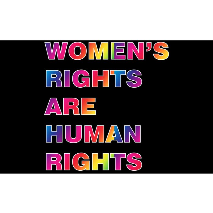 Colorful Women's Rights Are Human Rights Bumper Sticker