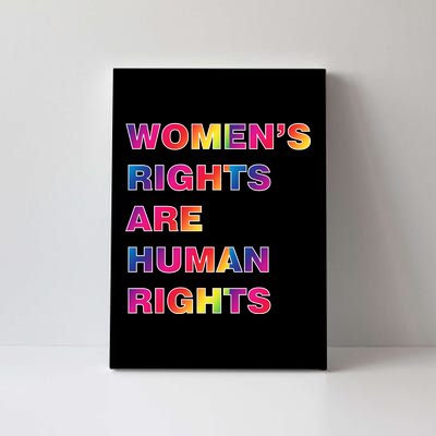 Colorful Women's Rights Are Human Rights Canvas