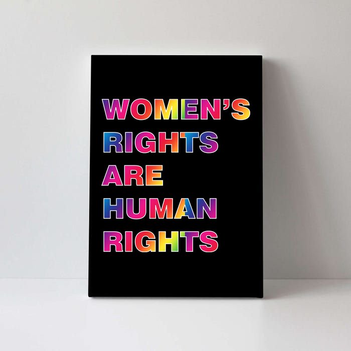 Colorful Women's Rights Are Human Rights Canvas