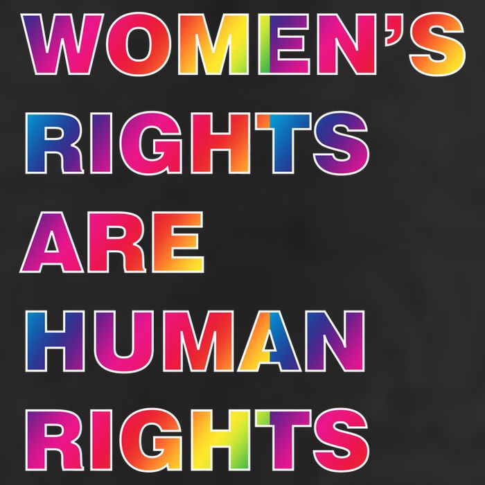 Colorful Women's Rights Are Human Rights Beanie
