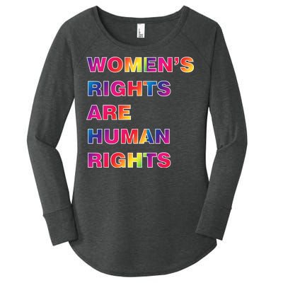 Colorful Women's Rights Are Human Rights Women's Perfect Tri Tunic Long Sleeve Shirt