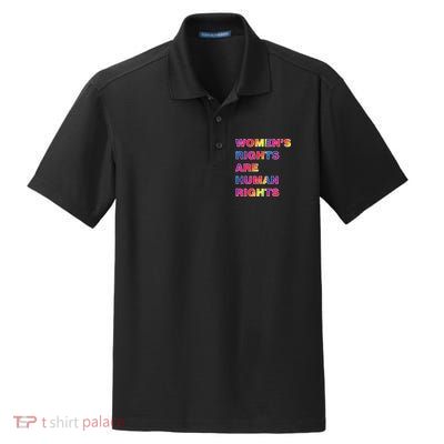 Colorful Women's Rights Are Human Rights Dry Zone Grid Polo