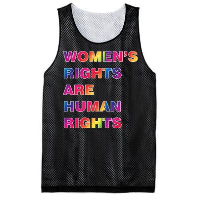 Colorful Women's Rights Are Human Rights Mesh Reversible Basketball Jersey Tank