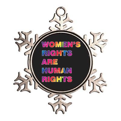 Colorful Women's Rights Are Human Rights Metallic Star Ornament