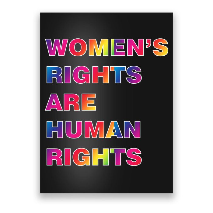 Colorful Women's Rights Are Human Rights Poster