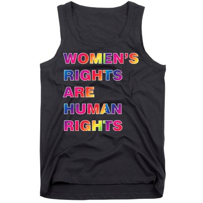 Colorful Women's Rights Are Human Rights Tank Top