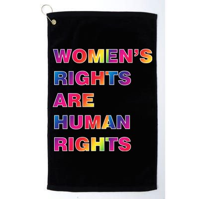 Colorful Women's Rights Are Human Rights Platinum Collection Golf Towel