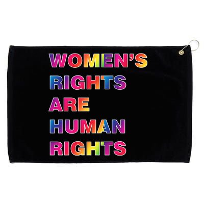 Colorful Women's Rights Are Human Rights Grommeted Golf Towel