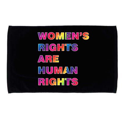 Colorful Women's Rights Are Human Rights Microfiber Hand Towel