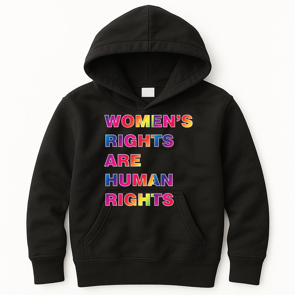 Colorful Women's Rights Are Human Rights Kids Hoodie