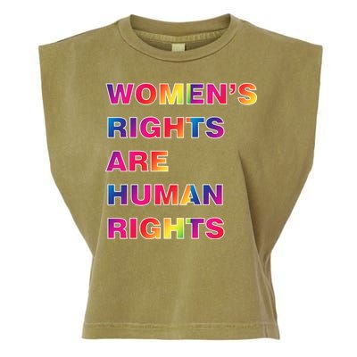 Colorful Women's Rights Are Human Rights Garment-Dyed Women's Muscle Tee