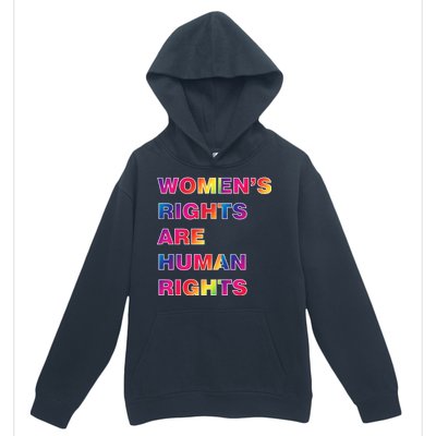 Colorful Women's Rights Are Human Rights Urban Pullover Hoodie