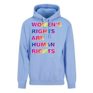 Colorful Women's Rights Are Human Rights Unisex Surf Hoodie