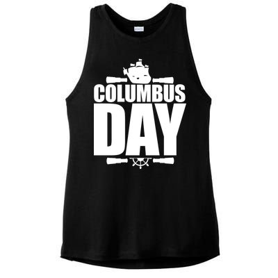 Columbus Day Ladies PosiCharge Tri-Blend Wicking Tank