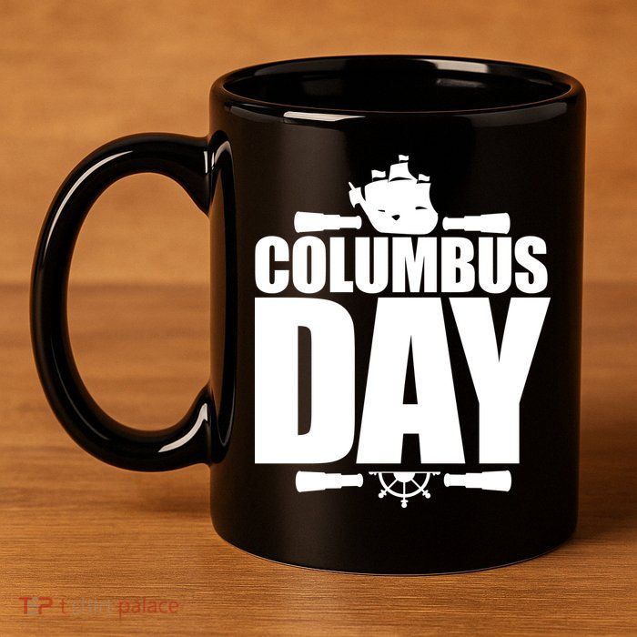 Columbus Day 11oz C Handle Ceramic Mug