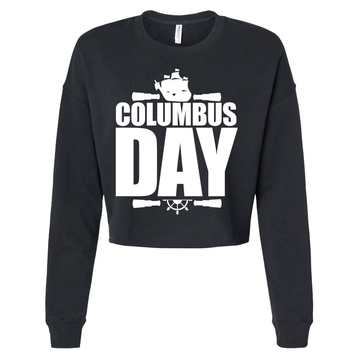 Columbus Day Cropped Pullover Crew