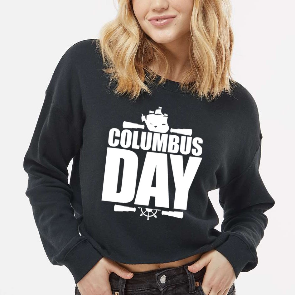 Columbus Day Cropped Pullover Crew