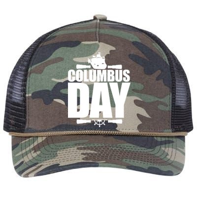 Columbus Day Retro Rope Trucker Hat Cap